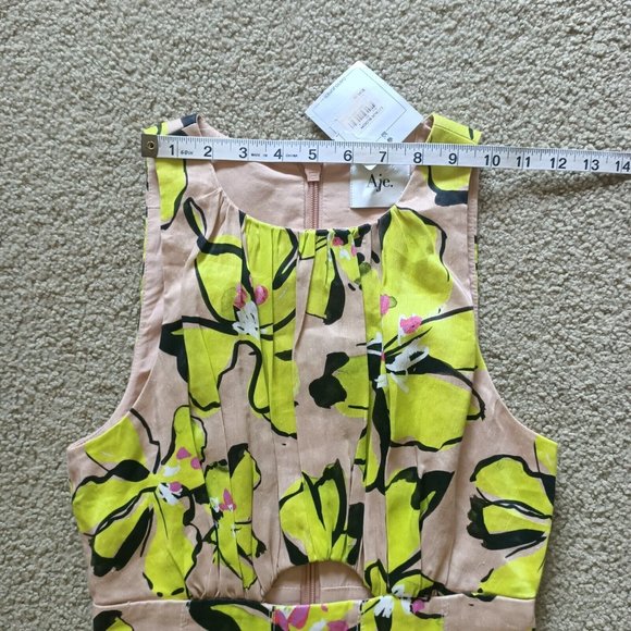 NWT Aje Pelicano Citrus Bloom Asymmetric Tiered Dress - Size AU 6 / US 2 - Picture 9 of 16
